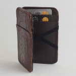 Magic Wallets Ostrich Shin Brown