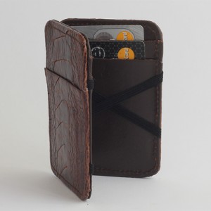 Magic Wallets Ostrich Shin Brown